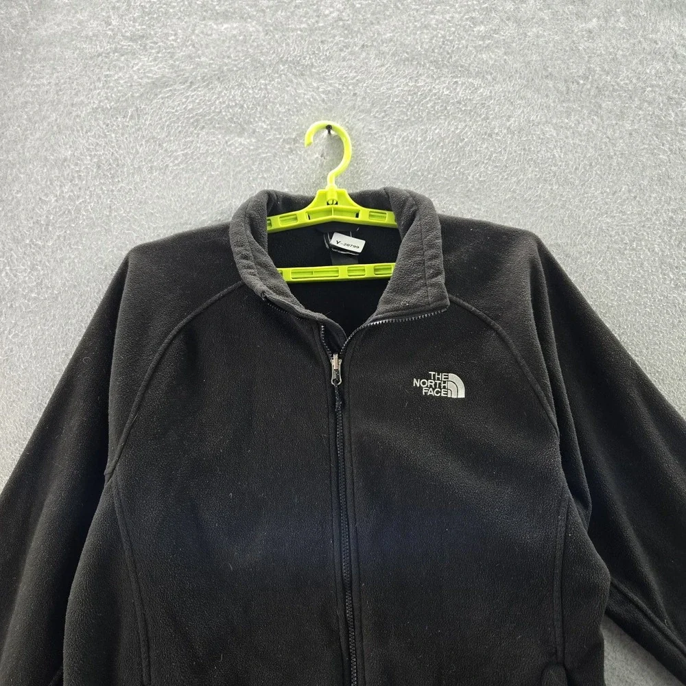 The North Face Men Jacket XL‎ Black Fleece Activewear Gorpcore Logo Zipper Long